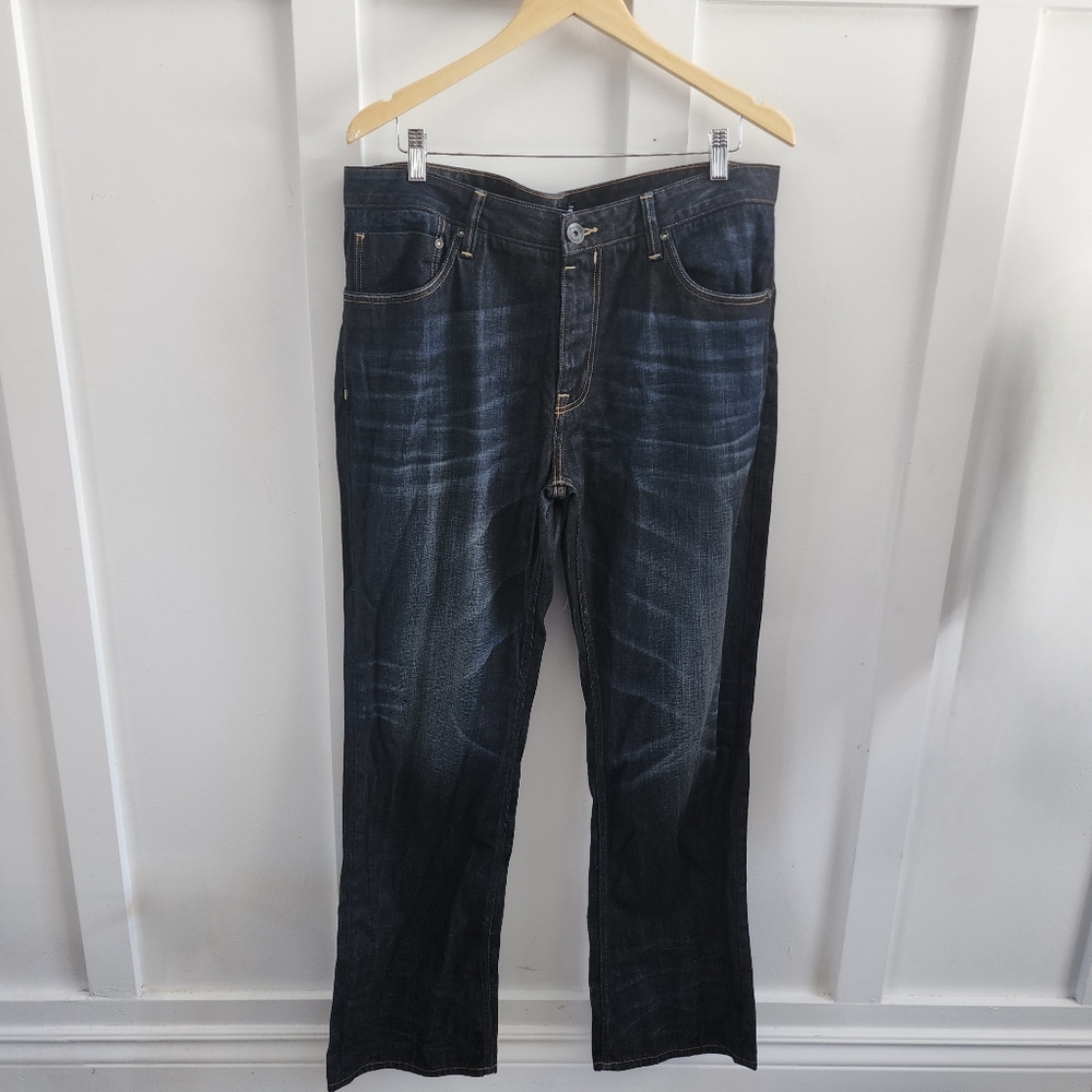 Raymond dark blue washed men jeans, mid-rise, size 38×32